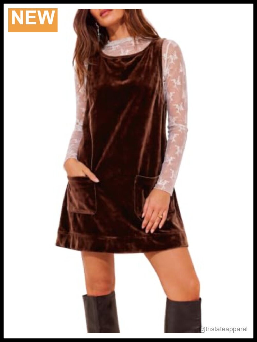 Velvet A-line Mini Dress Sleeveless Backless Scoop Neck Casual
